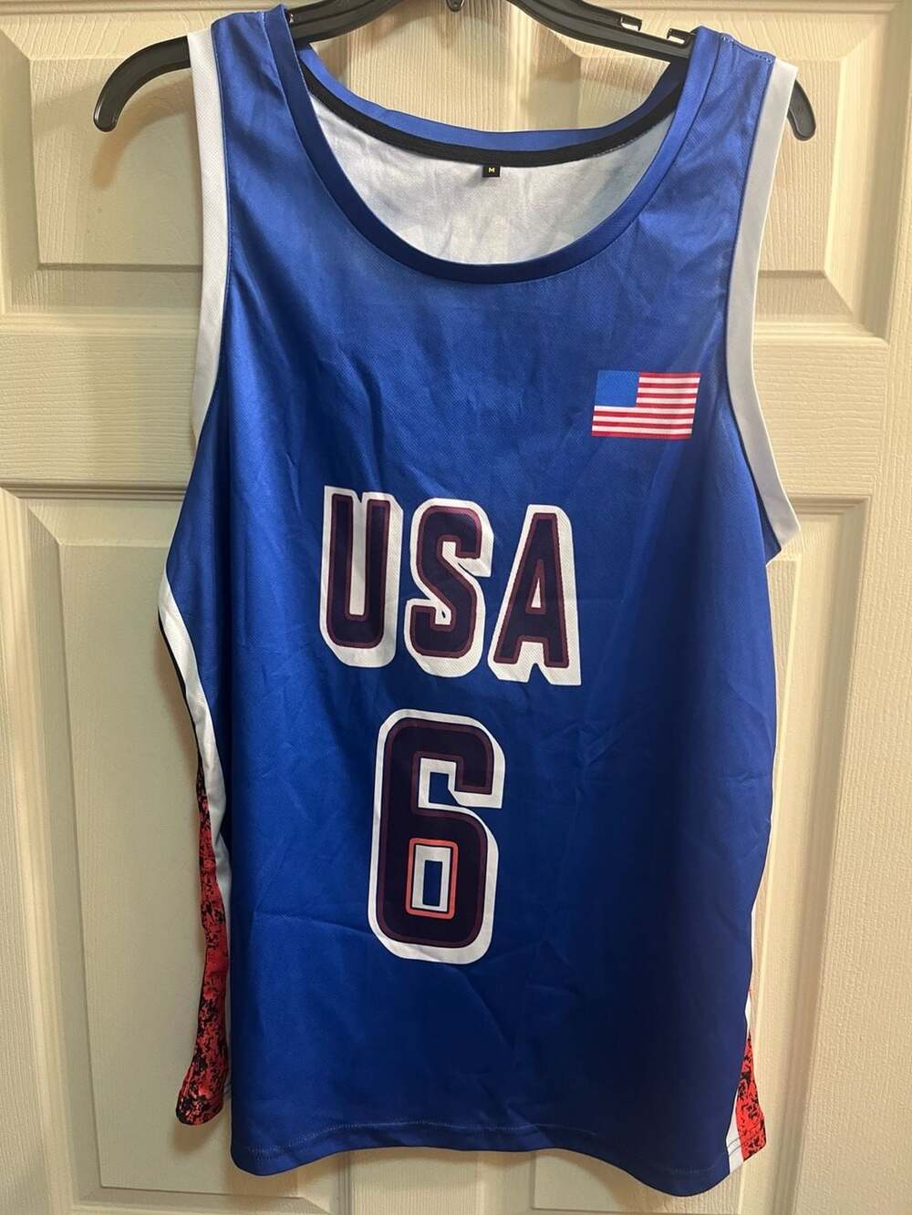 Team USA LeBron James Basketball Jersey Size M Blue #6